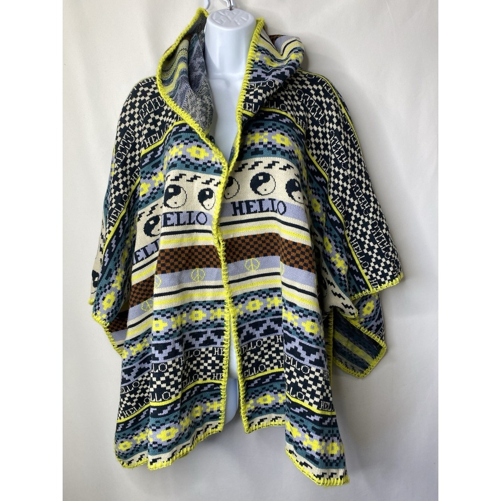 Urban‎ Outfitters Fair Isle Cape Poncho Unisex One Size Street Wear Indie Urban